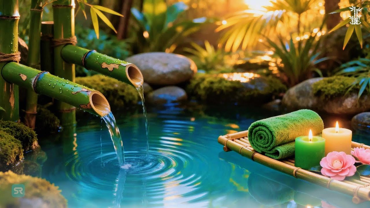 Beautiful Relaxation Music 🌿 Spa Piano & Water Sounds for Stress Relief & Peaceful Meditation