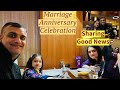 Marriage anniversary celebration  sharing good news         black friday