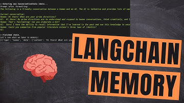 Langchain Memory Model | How can LLM AI hold a ChatGPT-like conversation?