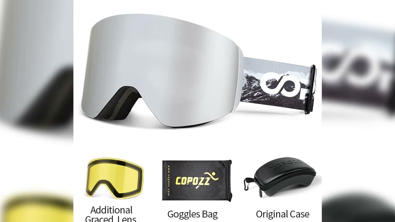 Latest Products You Must Know! COPOZZ OTG Ski Goggle Snowboard Mask For Men Women Yellow Lens Case