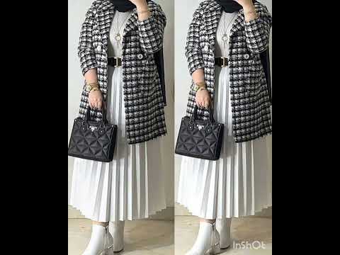 تنسيقات جيبات شتوية للمحجبات تجنن موضه 2033 جيبات رائعة لفصل الشتاء