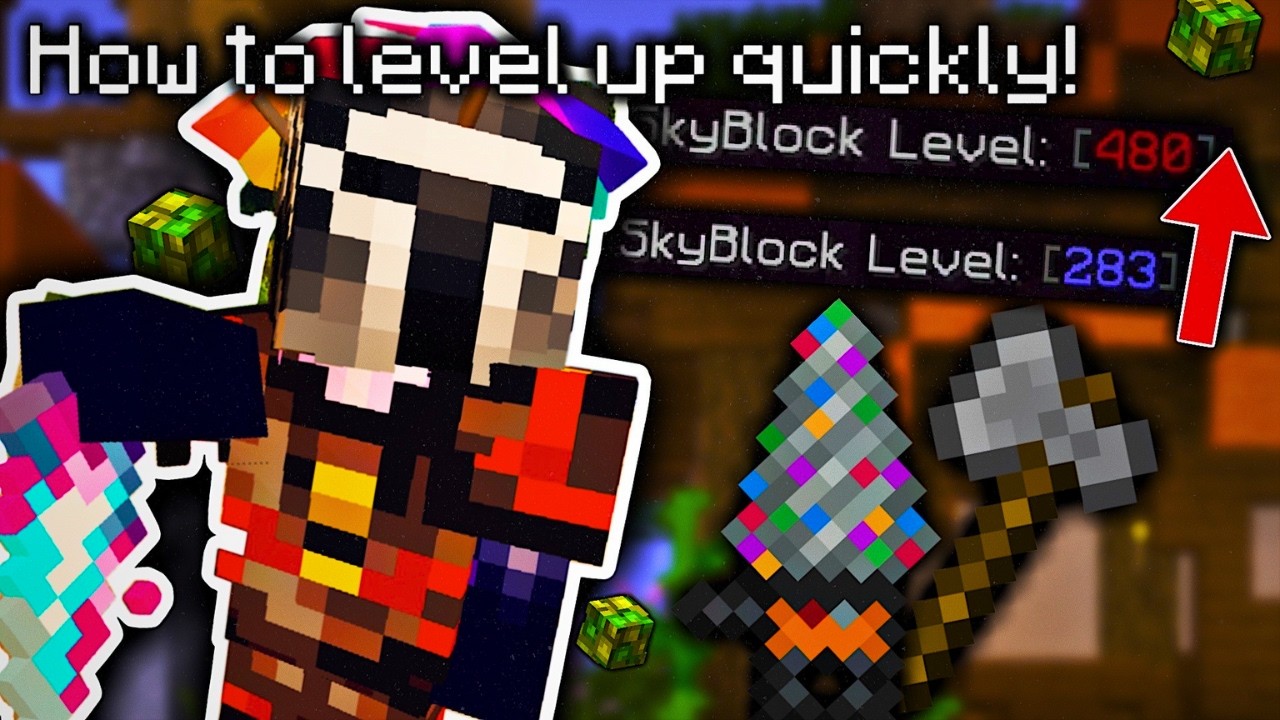 Самые простые способы повысить свой уровень в Skyblock! (Hypixel Skyblock)