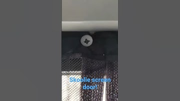 The bus has a screen door. #screendoor #skoolie #adventure #camping #phone #photography