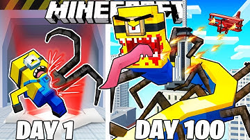 I Survived 100 Days as MINION.exe in Minecraft!