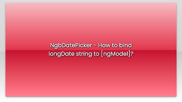 NgbDatePicker - How to bind longDate string to [ngModel]?