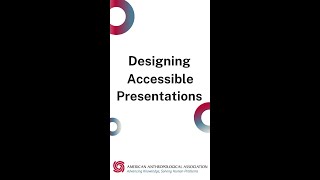 Designing Accessible Presentations Part 4: Accessible Intros & Visible Descriptions