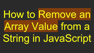 How to Remove an Array Value from a String in JavaScript