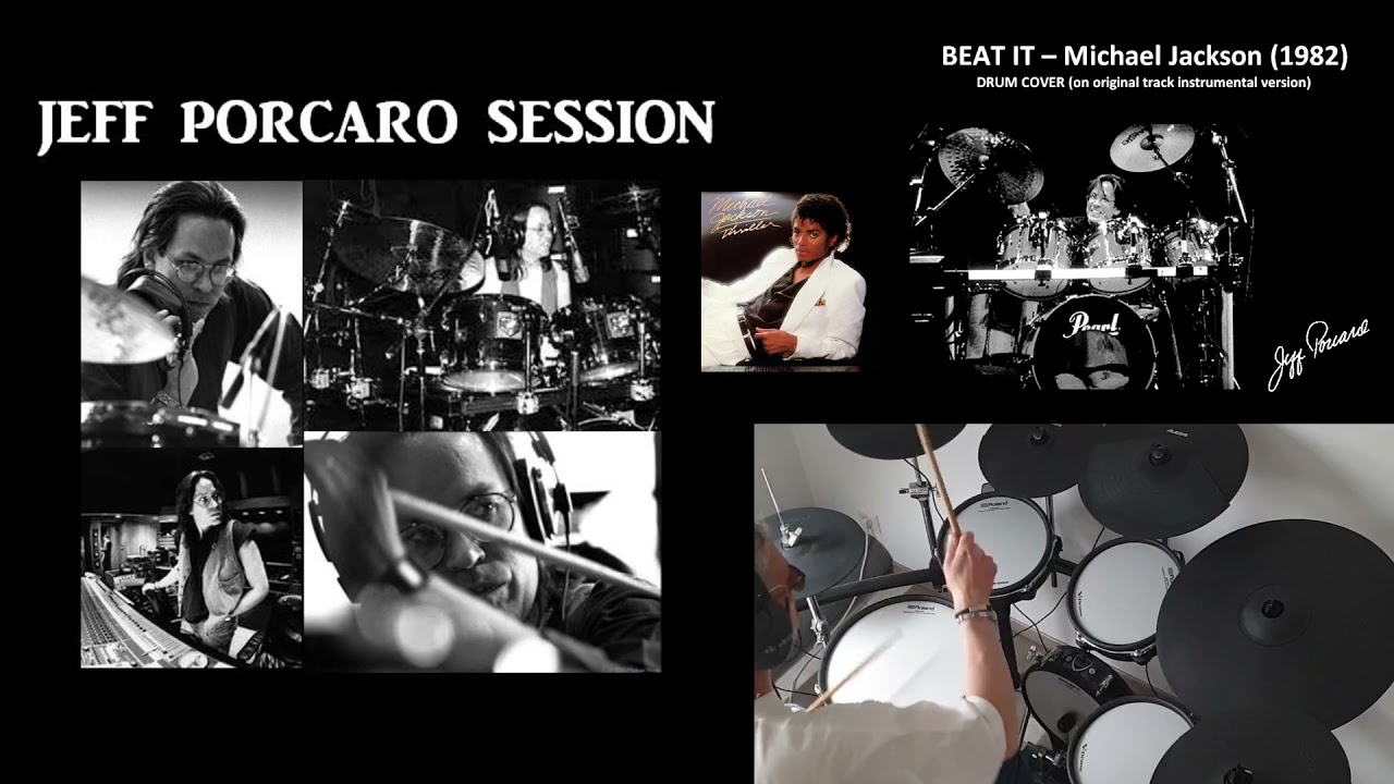 Jeff Porcaro Session (Beat It Instrumental Drum Cover) YouTube
