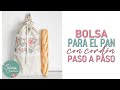 BOLSA PARA EL PAN con cordón - tutorial de costura paso a paso