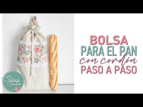 Cómo hacer Bolsas de tela para guardar el pan.- Paso a Paso. 