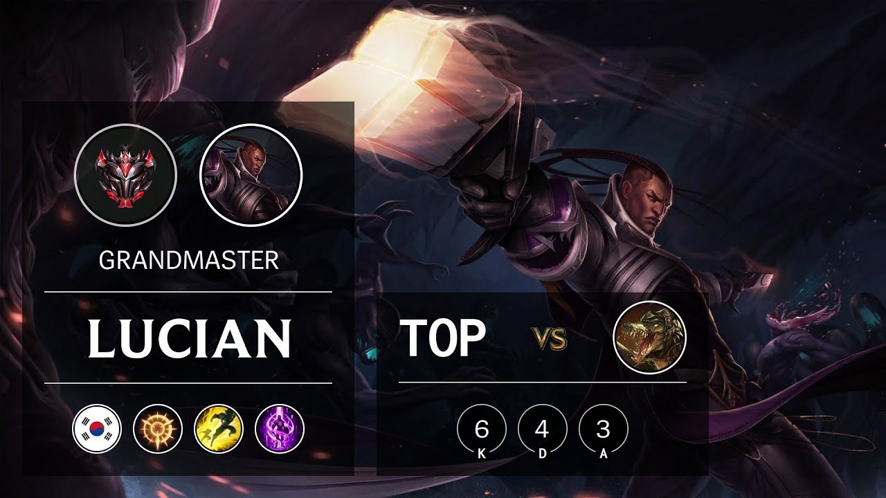 Lucian Top vs Renekton - KR Grandmaster Patch 9.16