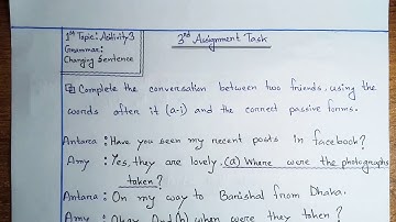 class 9 English assignment 5th week