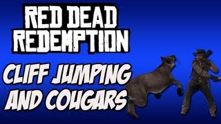 Red Dead with Friends - #1 Cliff Jumping and Cougars