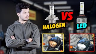 Halogen VS Aftermarket LED Headlight for bike | Which is BEST ?