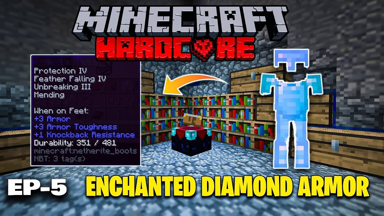 🔥 Enchanting Full DIAMOND Armor In Minecraft MINECRAFT HARDCORE ...