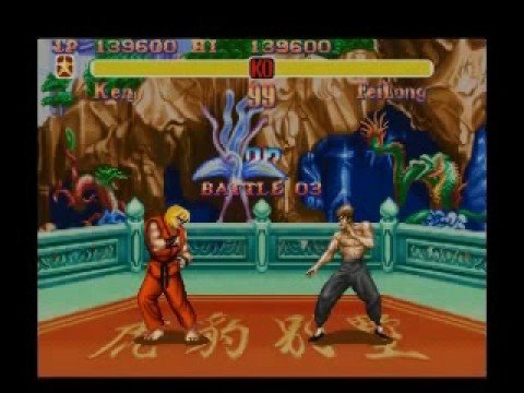 Super Street Fighter 2: Ken Pwned FeiLong 's Head(Stg. 3)