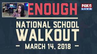 FOX 5 LIVE (3/14): NATIONAL STUDENT WALKOUT - thousands demonstrate for Parkland, petition Congress