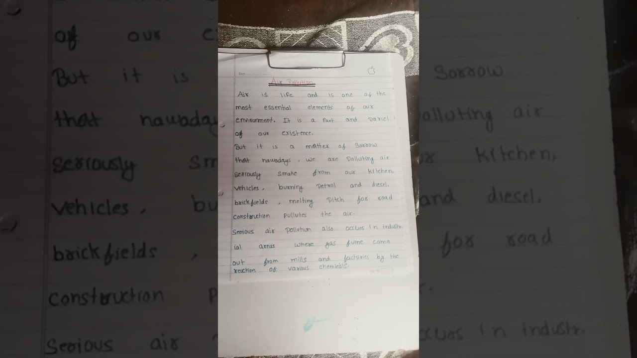 One page air pollution definition making science assignment of project 