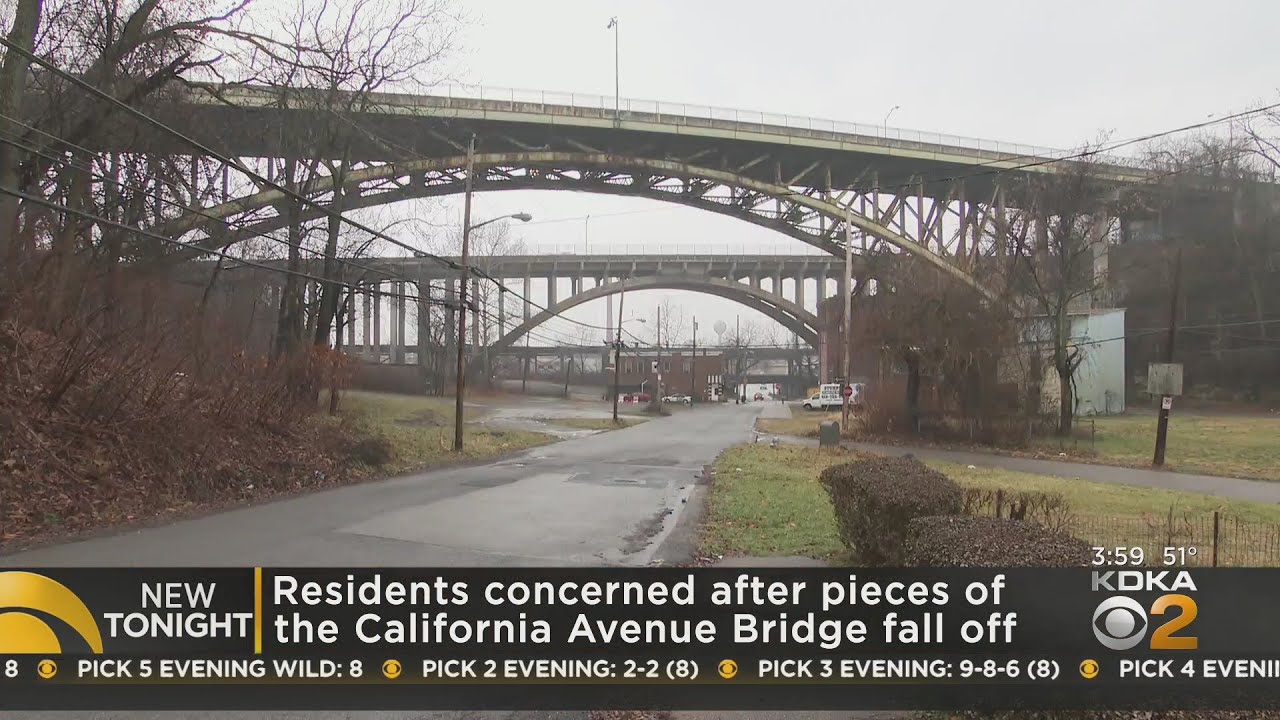 Residents concerned after pieces of California Avenue Bridge fall off