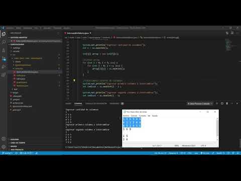 13 - Intercambiar columnas en un array multidimensional en Java