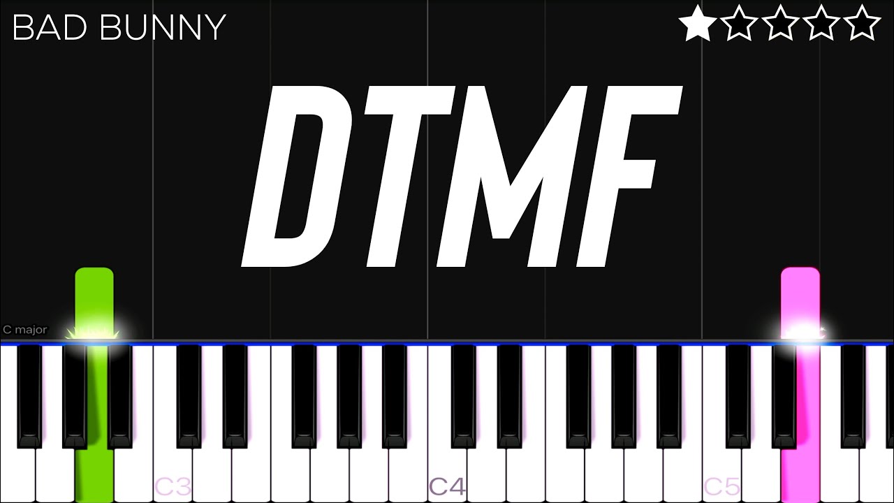 BAD BUNNY - DtMF | EASY Piano Tutorial