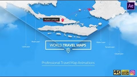 World Travel Maps Template - After effects project - The Lost Templates