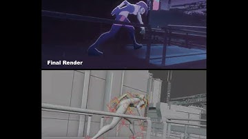 anime parkour scene #blender #animation #anime #gooengine #3d