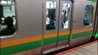 JR武蔵小杉駅列車通過·到着シーン　(南武線無し)