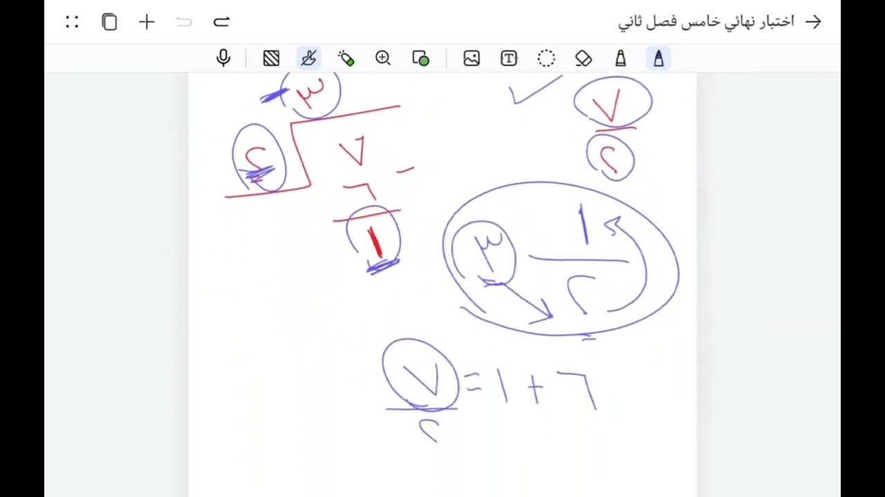حل اختبار نهائي خامس ابتدائي الفصل الثاني