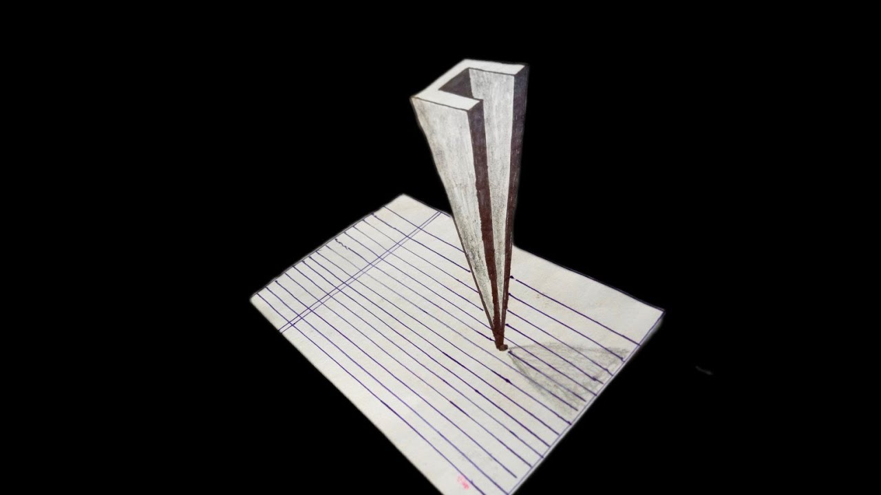 How To Create 3D Drawing Letter Word C