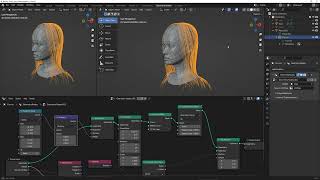 Blender3.4 | Sample UV Surface node | Hair