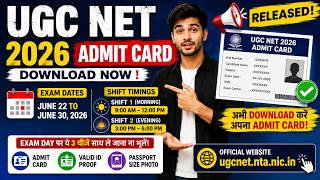 UGC NET 2026 Admit Card Released 🔥 | Exam Date, Shift Timing &amp; Important Update #ugcnet #ugc