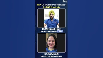 How Dr. Mansimrat Singh (Score - 183) Prepared for DNB Practicals | Dr. Jhanvi Bajaj  #shorts