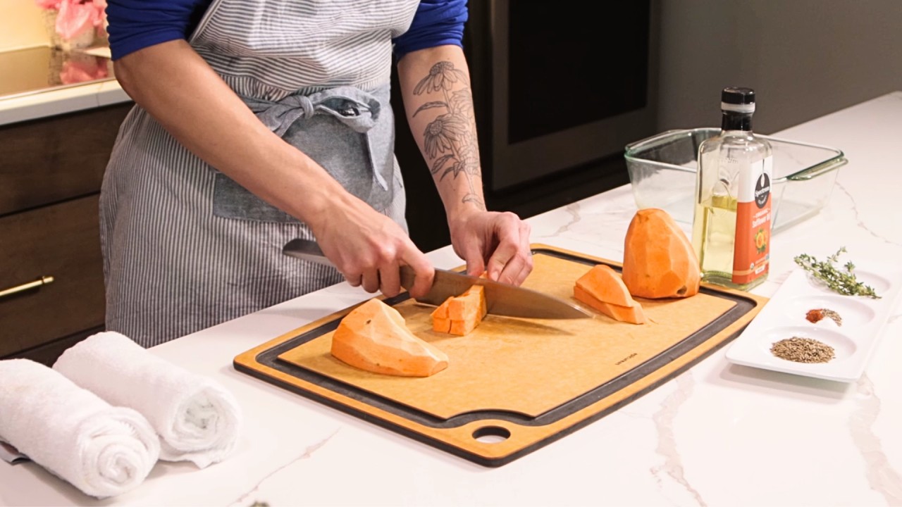 Perfect Roasted Sweet Potatoes | Easy Fall Side Dish | Mack’s Food Studios with Chef Katy