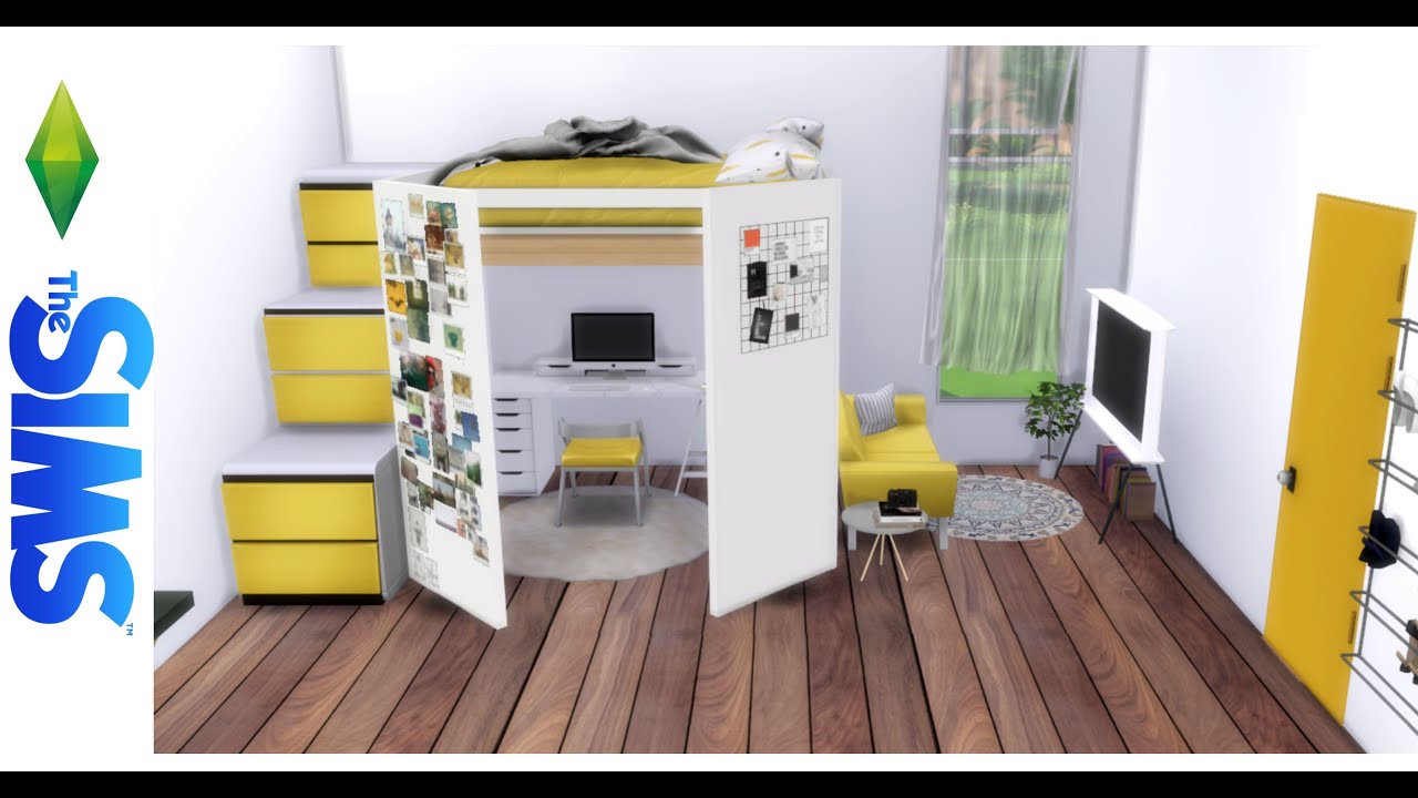 The Sims 4 Speed Build STUDIO APARTMENT YouTube