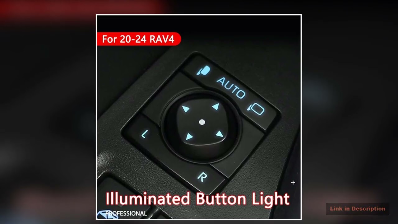 Car Rear View Mirror Folding Switch Button LED Lights Window Lifter Glass Control Switch Button