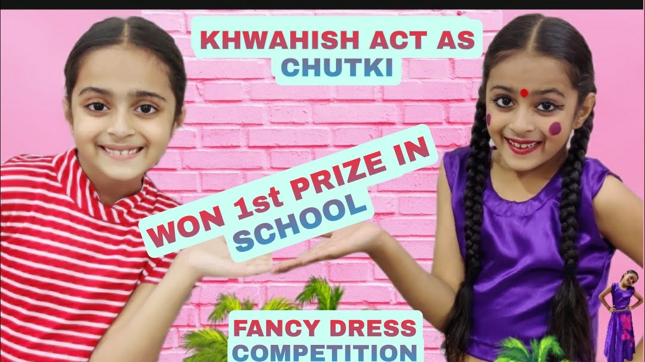 chota bheem CHUTKI #fancy dress First prize winner #competition  in school @gianakhwahish4135