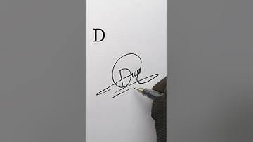 D letter official signature making #signaturestyle #howto #style
