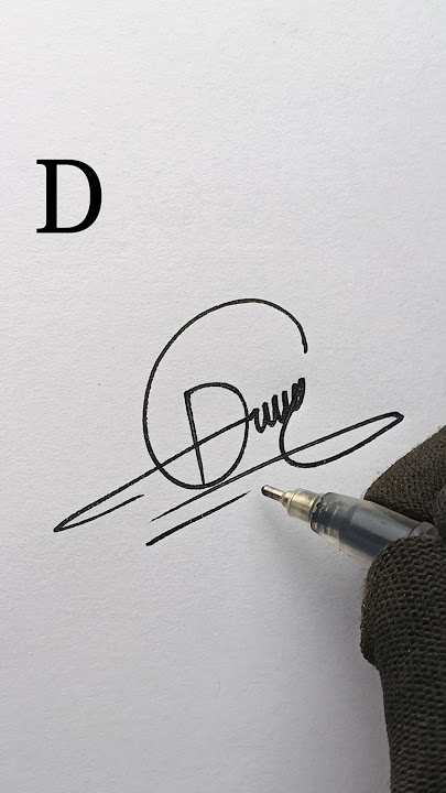 D letter official signature making #signaturestyle #howto #style