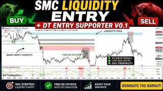 SMC Liquidity Hunt + DT ENTRY SUPPORTER V0.1 🚀 | Powerful Entry Setup