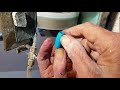 Making a large Chrysocolla bead part 5 final shaping.