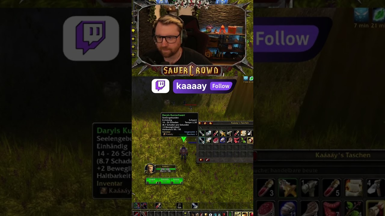 REUPLOAD: Twitch: kaaaay #streamer #twitch #worldofwarcraft #sauercrowd #wow #wowclassic #gaming
