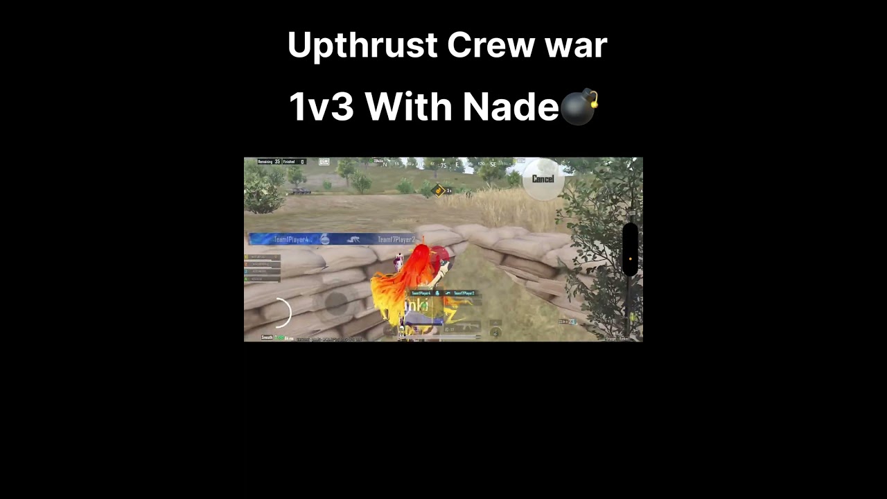 1v3 With Nade in Upthrust Crew War | 1v3 Clutch in Tournament | 