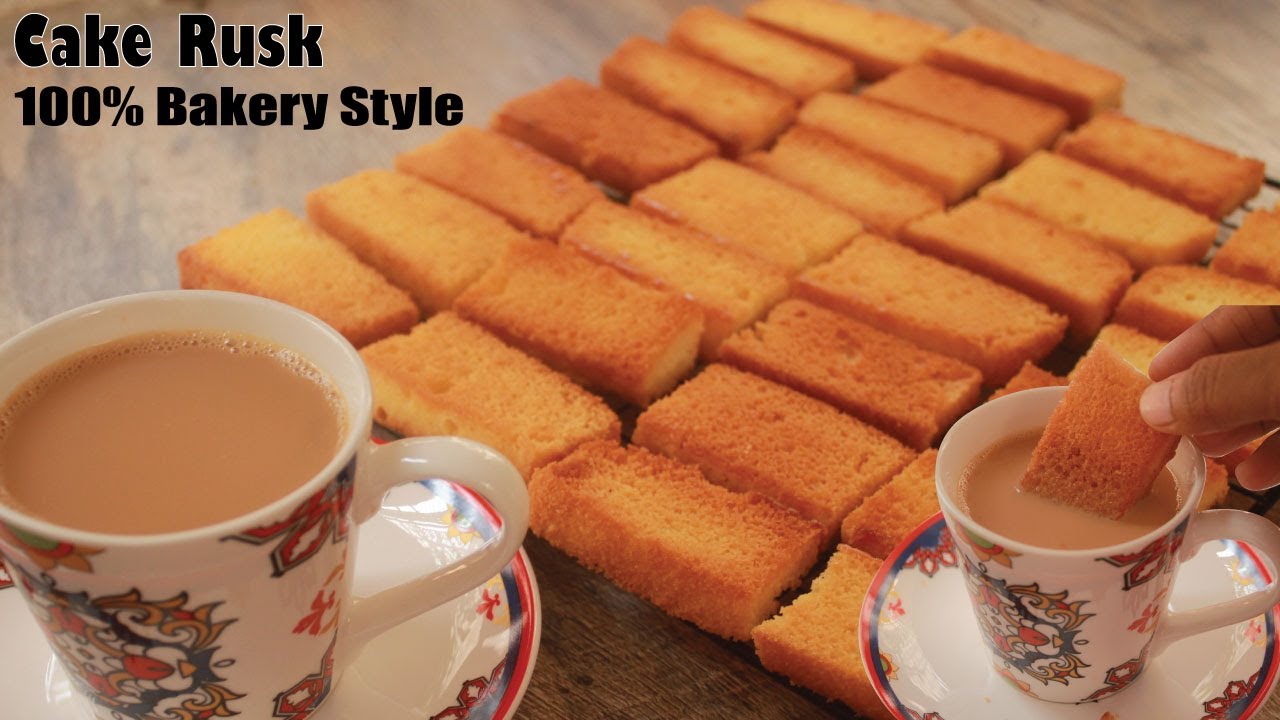 Bakery Style Cake Rusk with/without Oven | Tea Time Cake Rusk