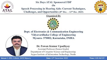 ATAL 2025 Talk by Dr.Pawan Kumar Upadhyay Department of CSE (JIIT), Noida