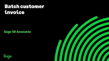Sage 50 Accounts (UK) - Batch Customer Invoice