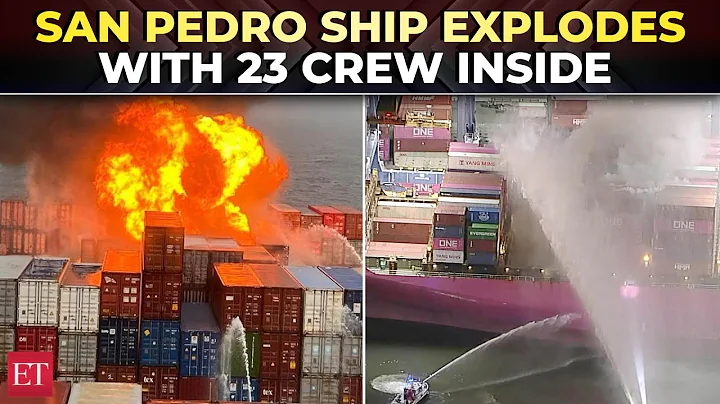 LA port blast video: Massive fire erupts on cargo ship, 23 trapped | Black smoke towers over city