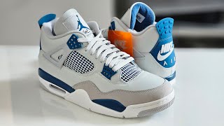 Nike Air Jordan 4 Retro Military Blue / Industrial Blue unboxing