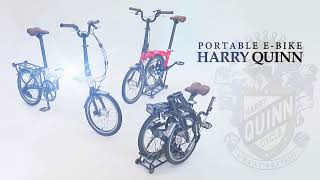 折りたたみ　電動自転車　HARRY QUINN ハリークイン　折りたたみ 電動アシスト車トラベル3点セット】HARRY QUINN 電動アシスト