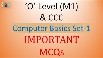 Computer Basics Important MCQs || For CCC & 